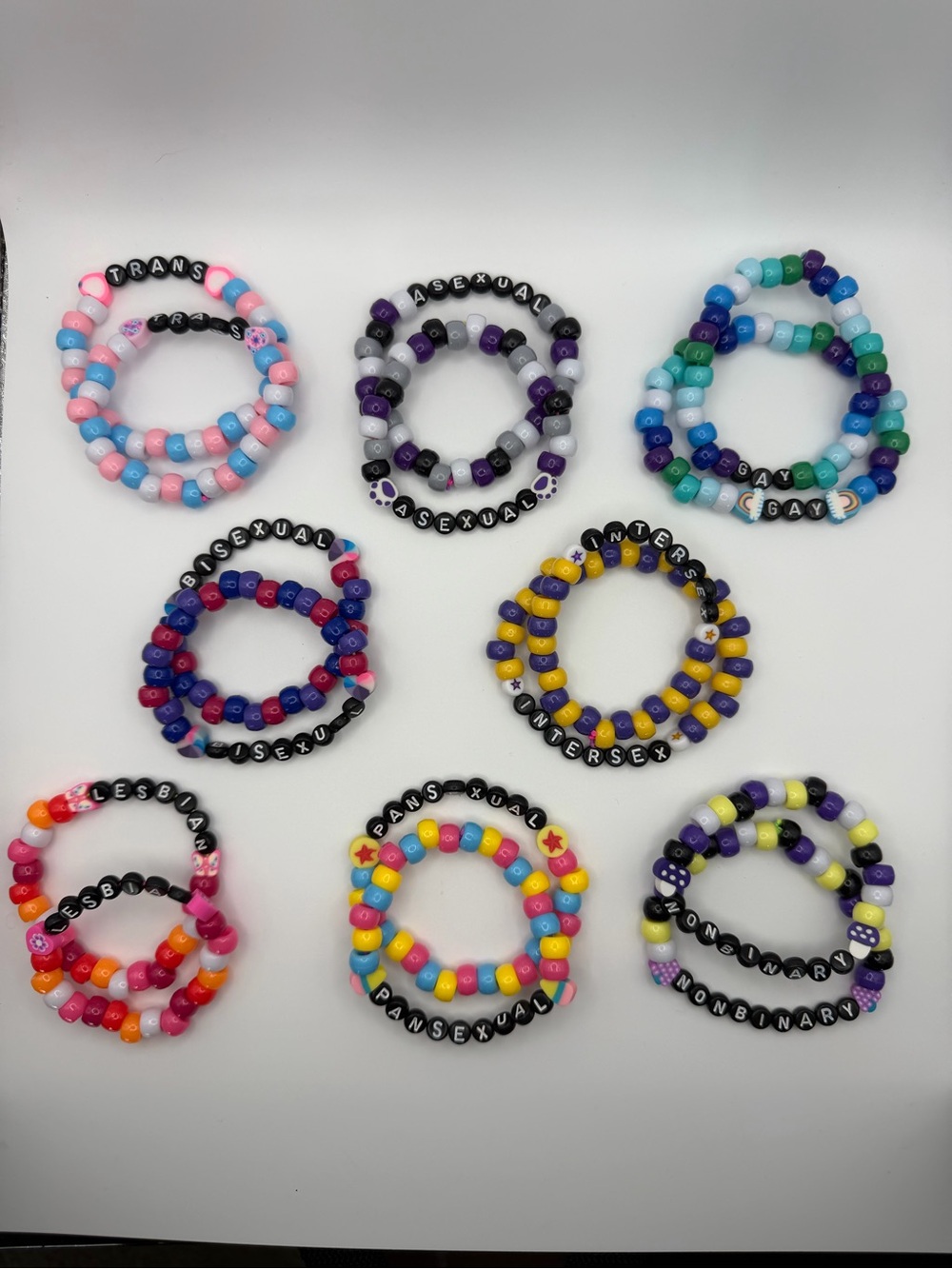 Pride Flag Bead Bracelets